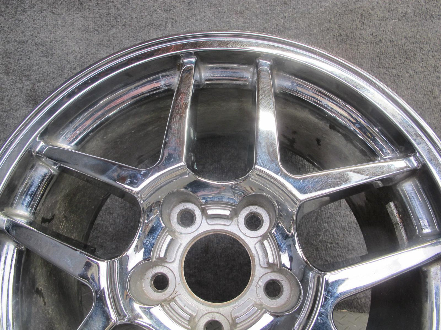 97-04 Chevrolet Corvette C5 Aftermarket R18" Chrome Alloy Wheel Rim 18x9.5J ET65