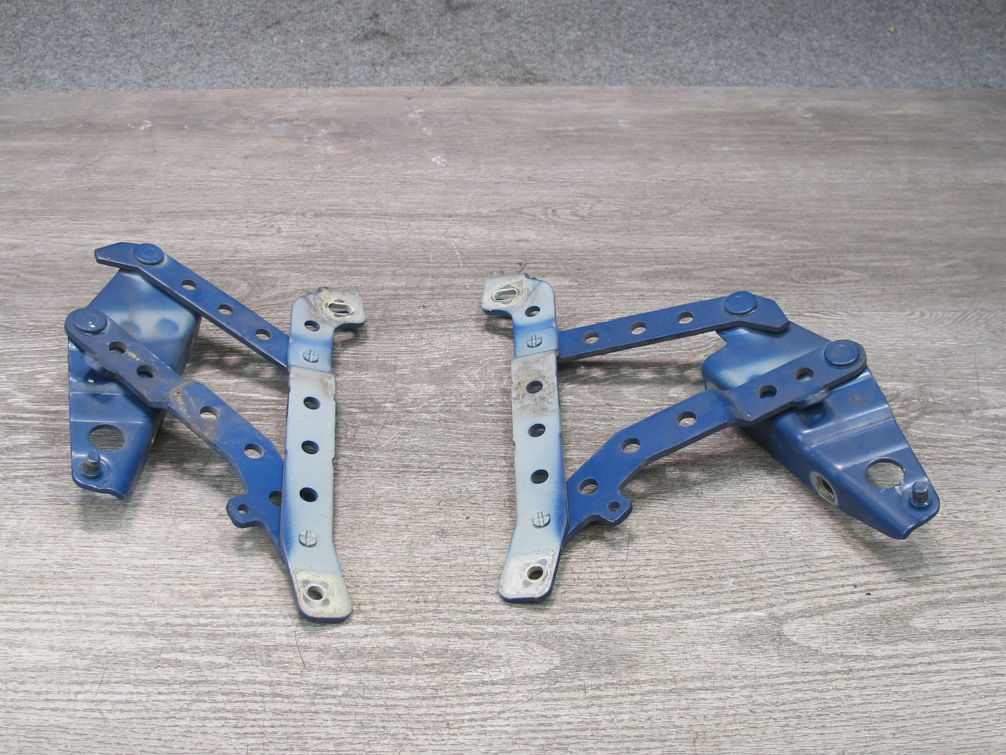 96-02 BMW E36/7 Z3 Set of 2 Front Left & Right Hood Bonnet Hinge Blue OEM