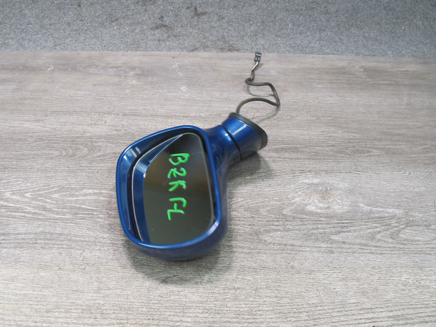 96-02 BMW E36/7 Z3 Front Left Exterior Side View Power Heated Mirror Blue OEM