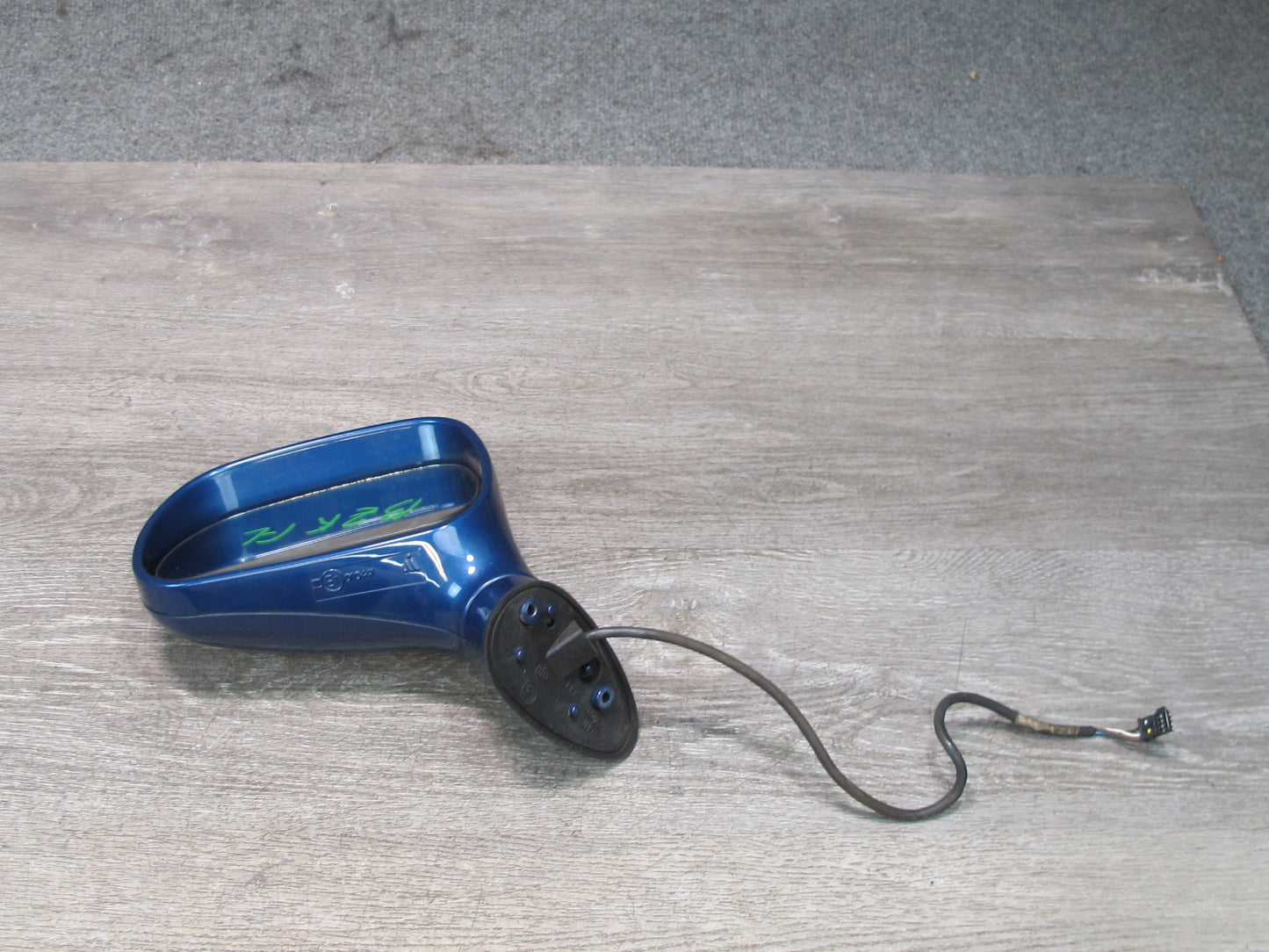 96-02 BMW E36/7 Z3 Front Left Exterior Side View Power Heated Mirror Blue OEM