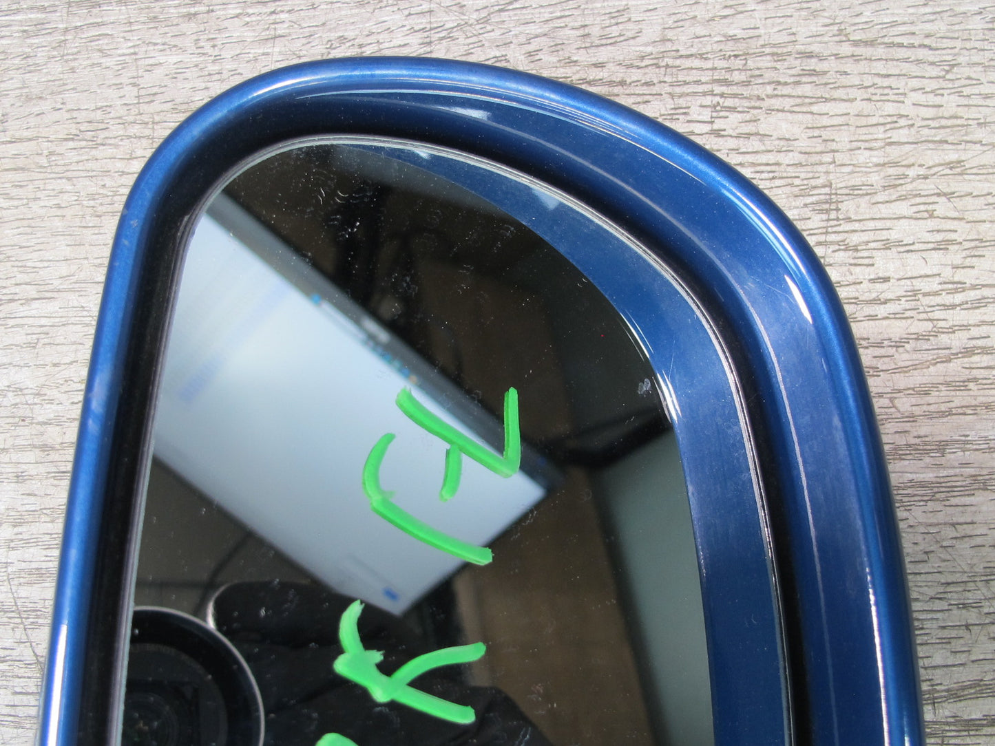 96-02 BMW E36/7 Z3 Front Left Exterior Side View Power Heated Mirror Blue OEM