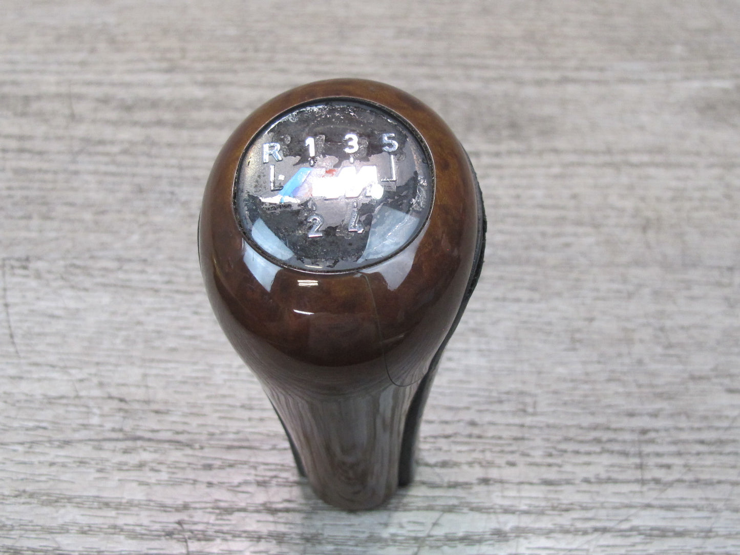 00-02 BMW E36/7 Z3 M 5SP M/T Manual Transmission Leather Wood Shifter Knob OEM