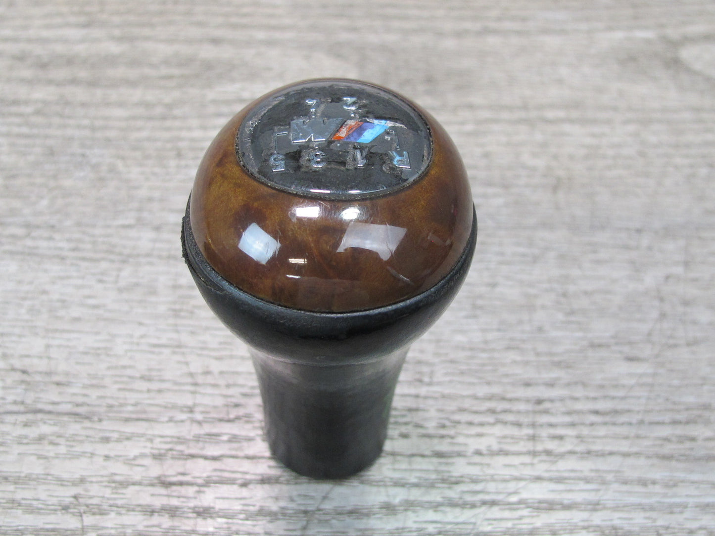 00-02 BMW E36/7 Z3 M 5SP M/T Manual Transmission Leather Wood Shifter Knob OEM