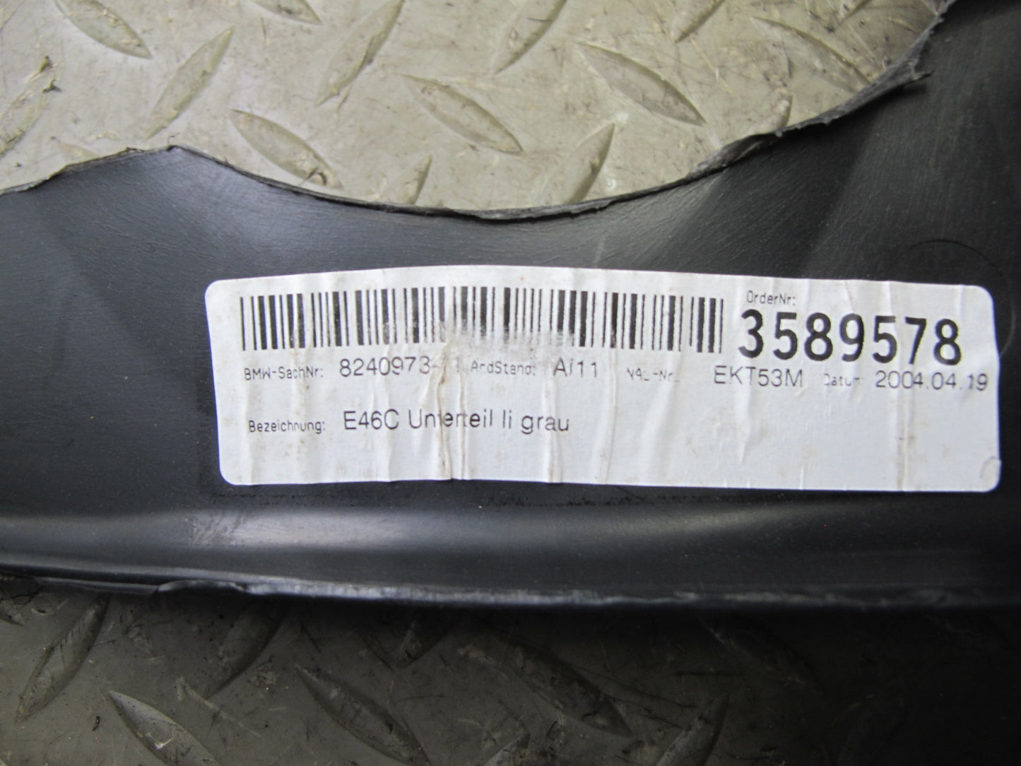 2001-2006 BMW E46 M3 S54 Convertible Rear Left Lateral Quarter Panel Trim Set