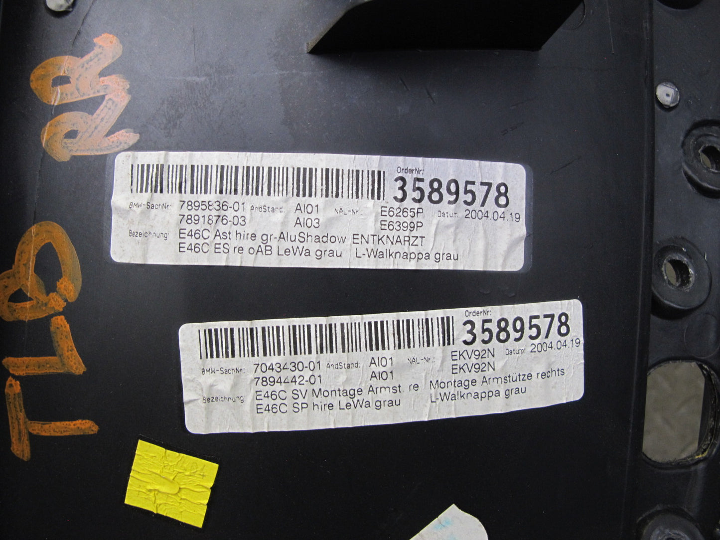 2001-2006 BMW E46 M3 S54 Convertible Rear Right Lateral Quarter Panel Trim Set