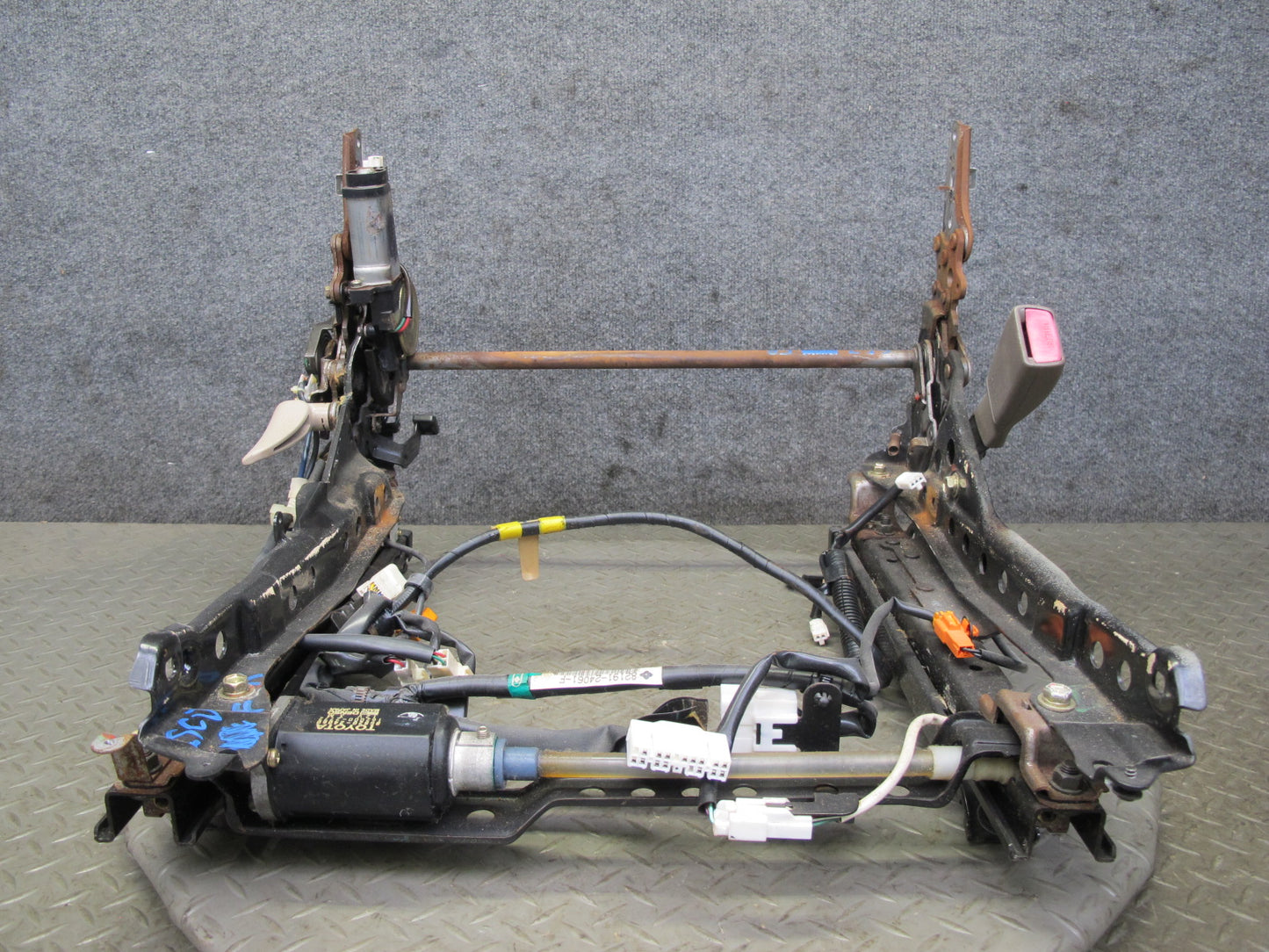 92-94 Lexus SC400 SC300 Front Right Seat Lower Frame Track Rail w Motors OEM