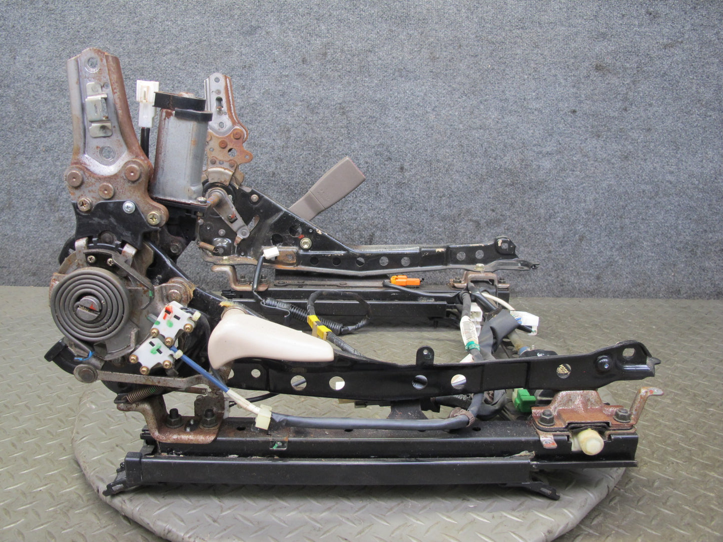 92-94 Lexus SC400 SC300 Front Right Seat Lower Frame Track Rail w Motors OEM