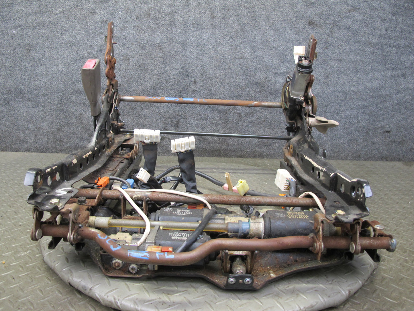 92-94 Lexus SC400 SC300 Front Left Seat Lower Frame Track Rail w Motors OEM