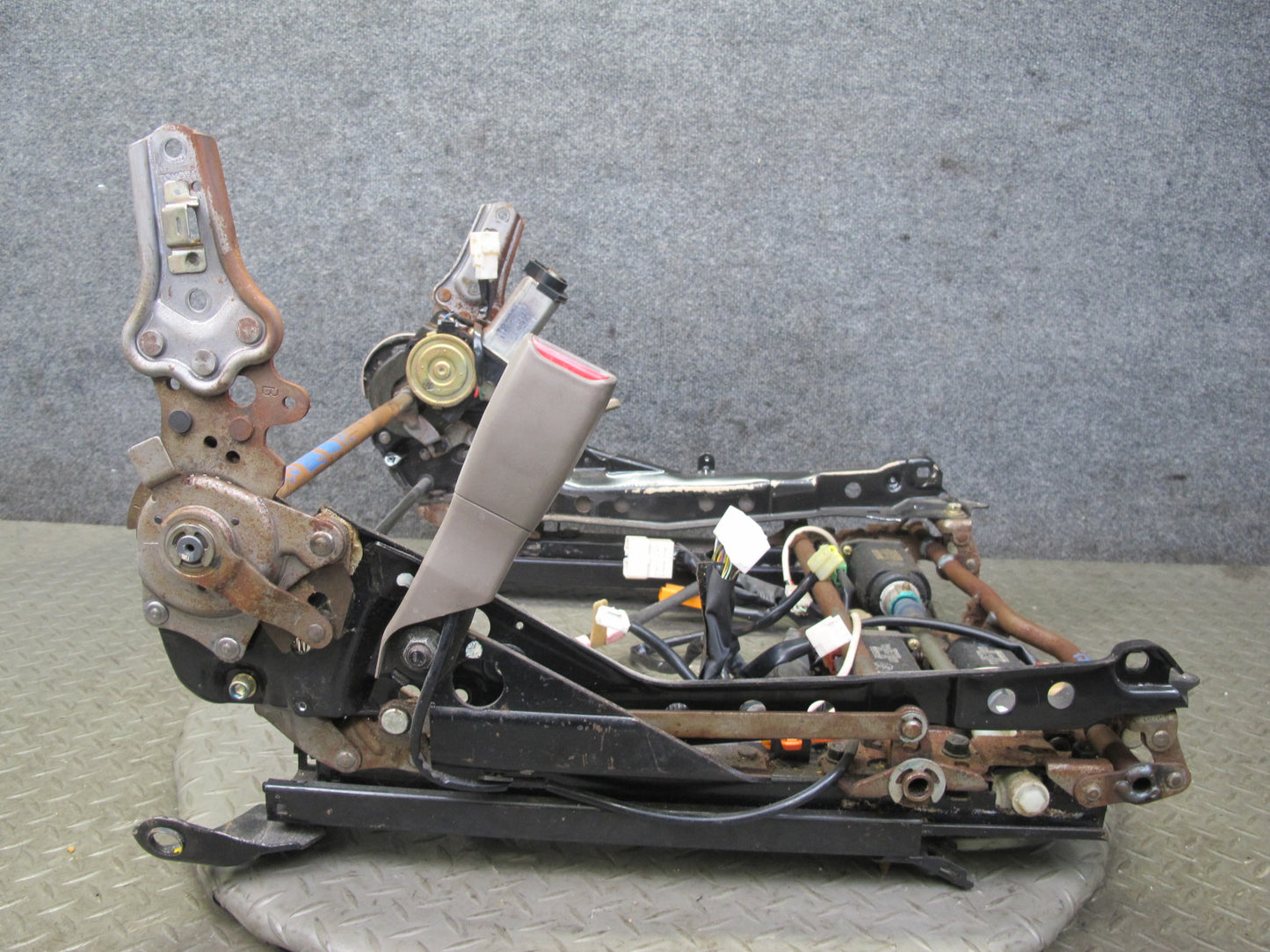 92-94 Lexus SC400 SC300 Front Left Seat Lower Frame Track Rail w Motors OEM