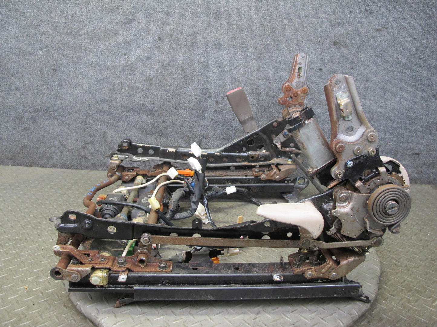 92-94 Lexus SC400 SC300 Front Left Seat Lower Frame Track Rail w Motors OEM