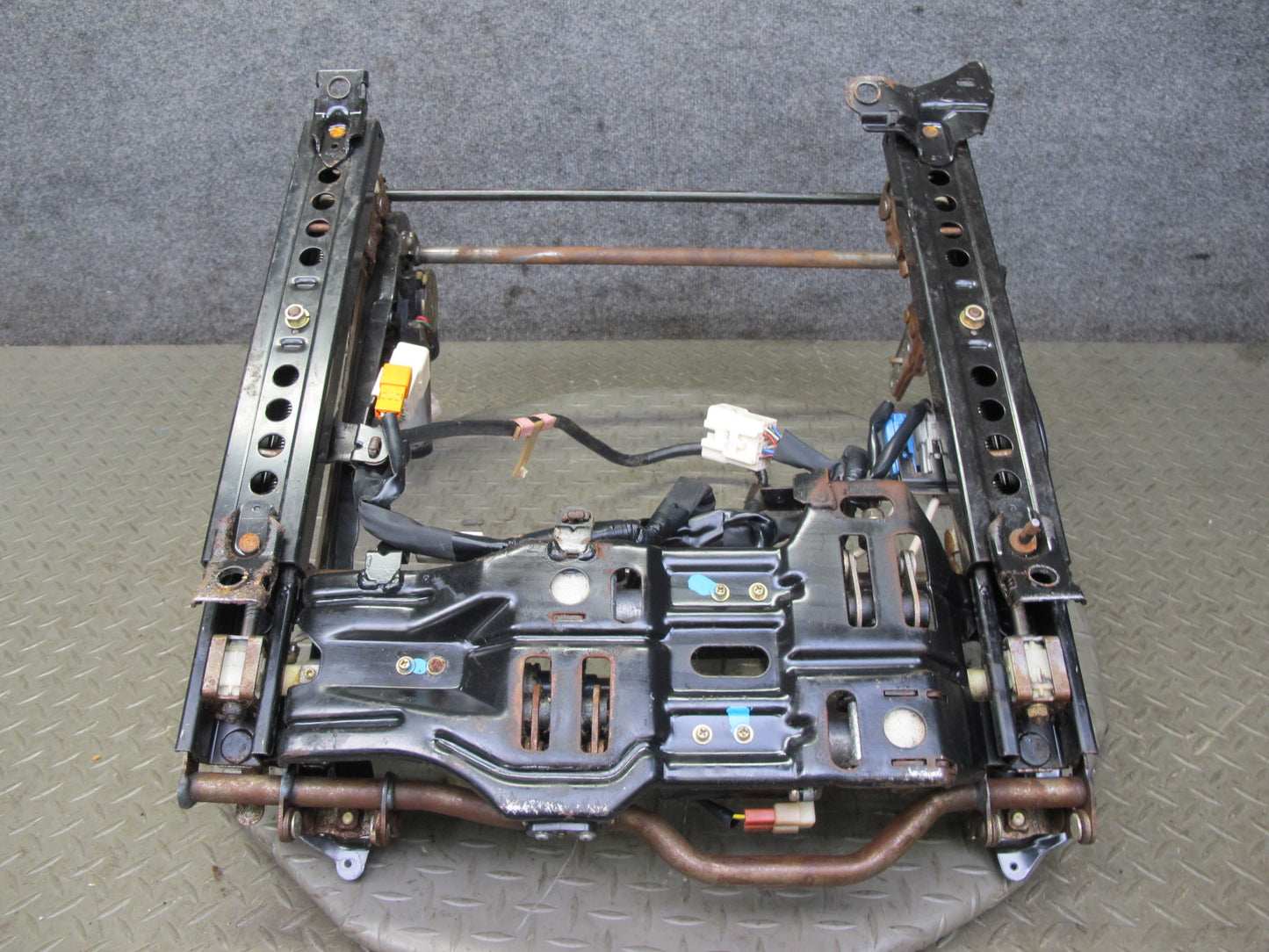 92-94 Lexus SC400 SC300 Front Left Seat Lower Frame Track Rail w Motors OEM