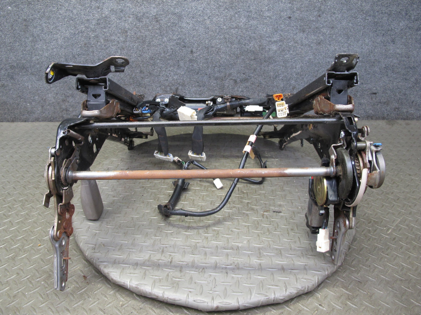 92-94 Lexus SC400 SC300 Front Left Seat Lower Frame Track Rail w Motors OEM