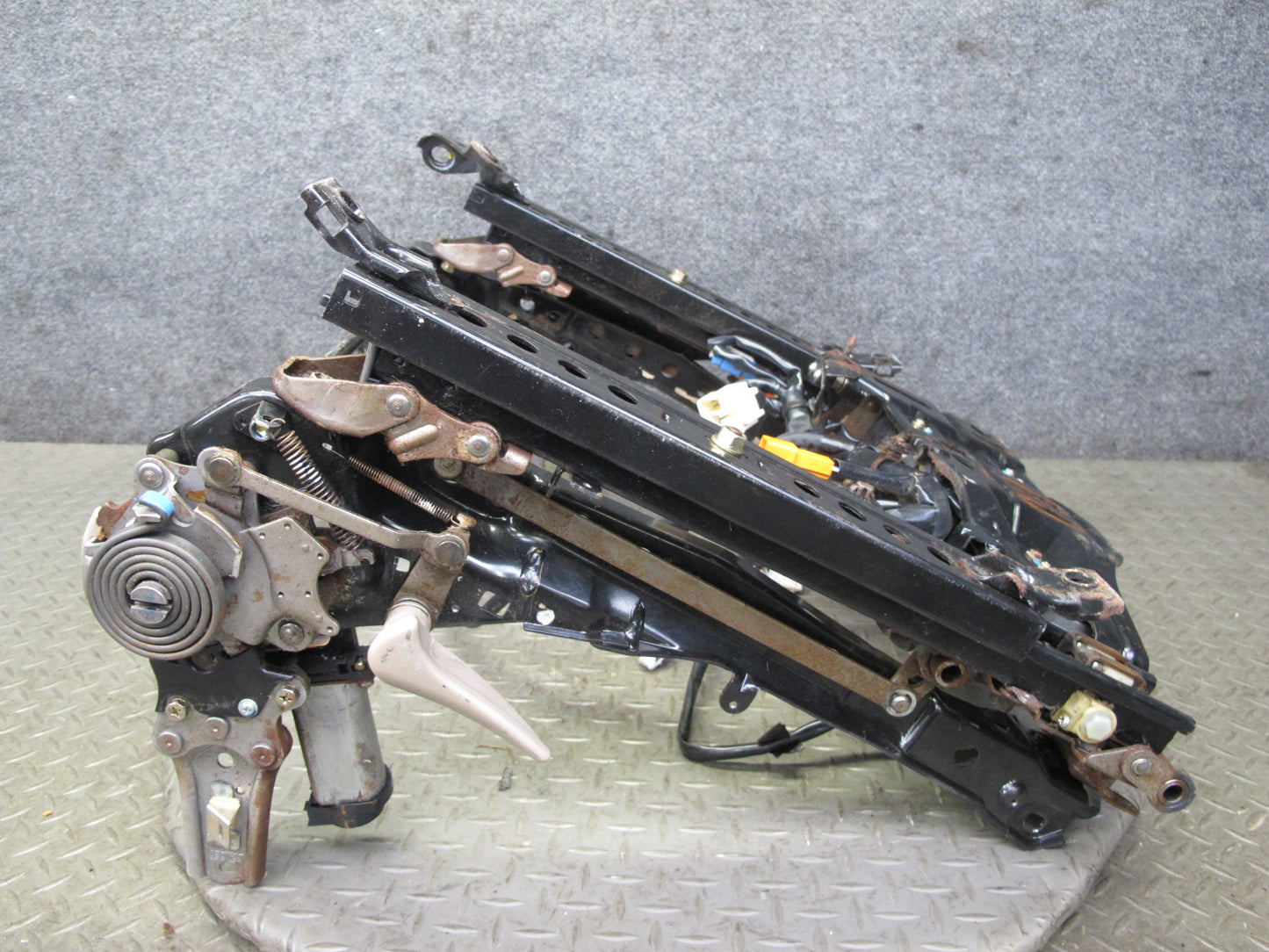 92-94 Lexus SC400 SC300 Front Left Seat Lower Frame Track Rail w Motors OEM
