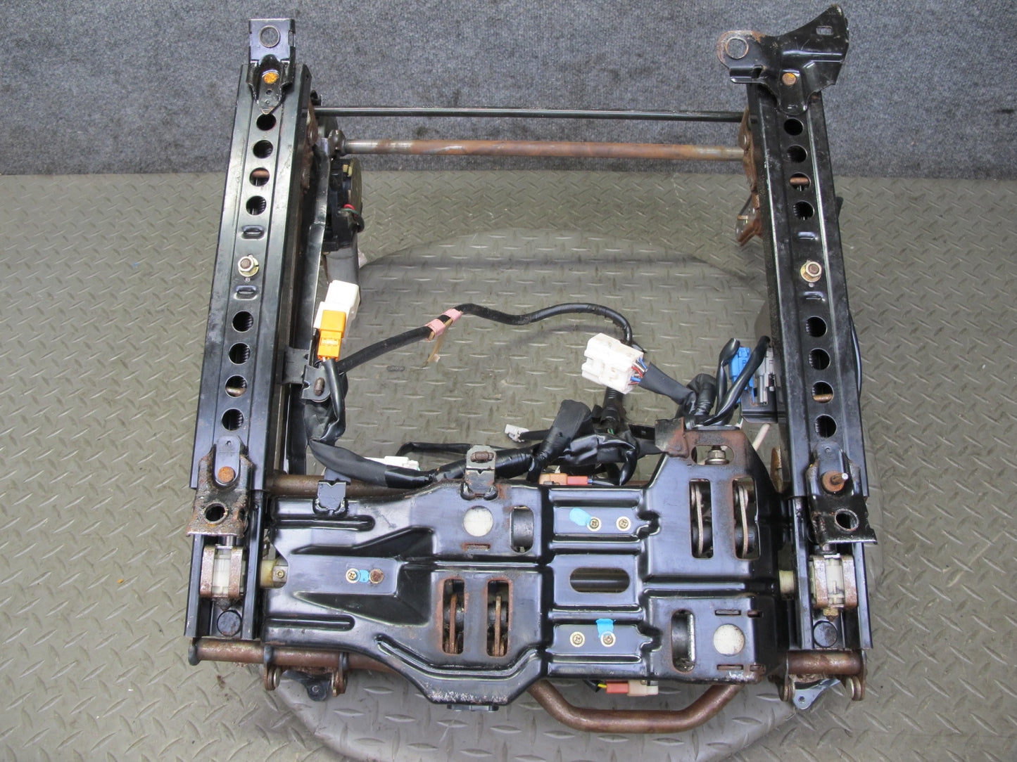 92-94 Lexus SC400 SC300 Front Left Seat Lower Frame Track Rail w Motors OEM