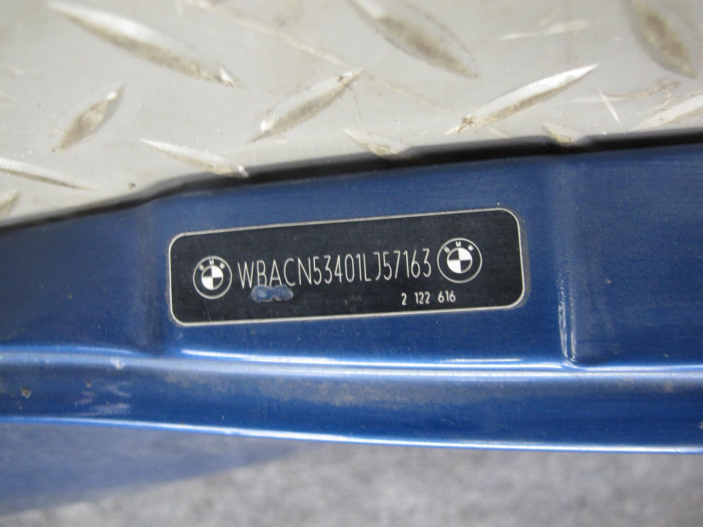 96-02 BMW E36/7 Z3 Front Left Fender Shell Cover Panel Topas Blue OEM