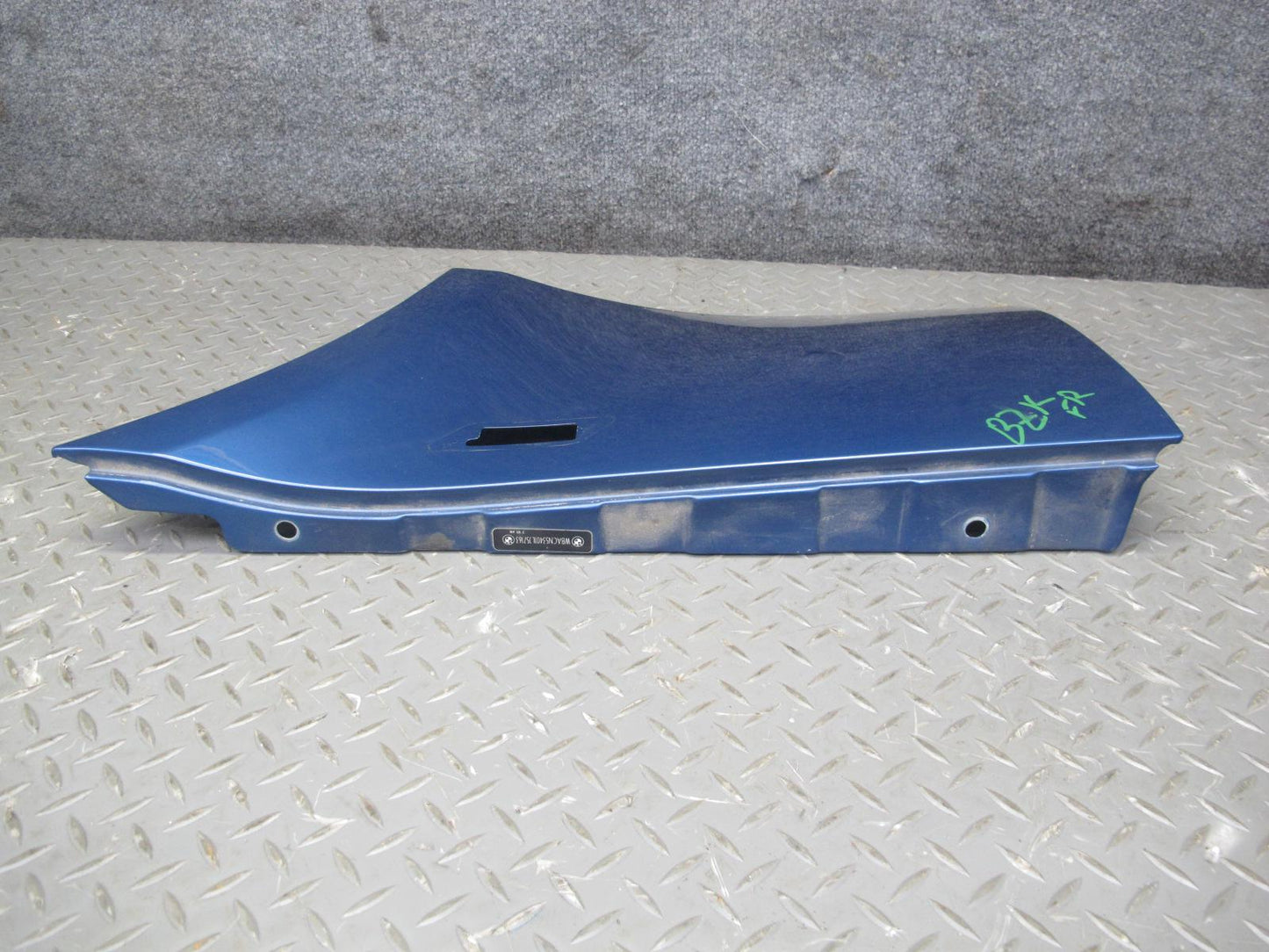 96-02 BMW E36/7 Z3 Front Right Fender Shell Cover Panel Topas Blue OEM