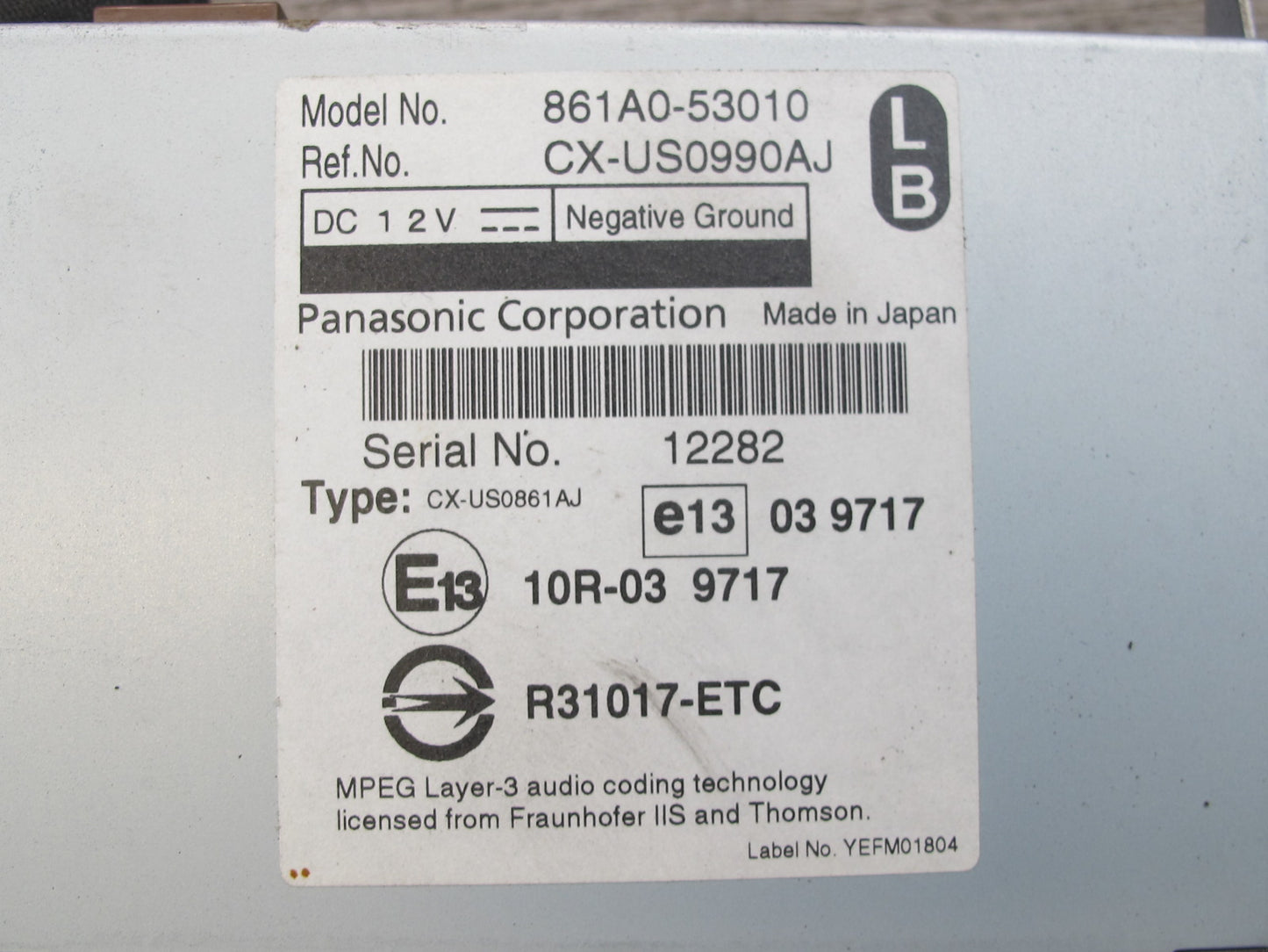 10-13 Lexus IS350 IS250 Audio Coding Multimedia Control Module 861A0-53010 OEM