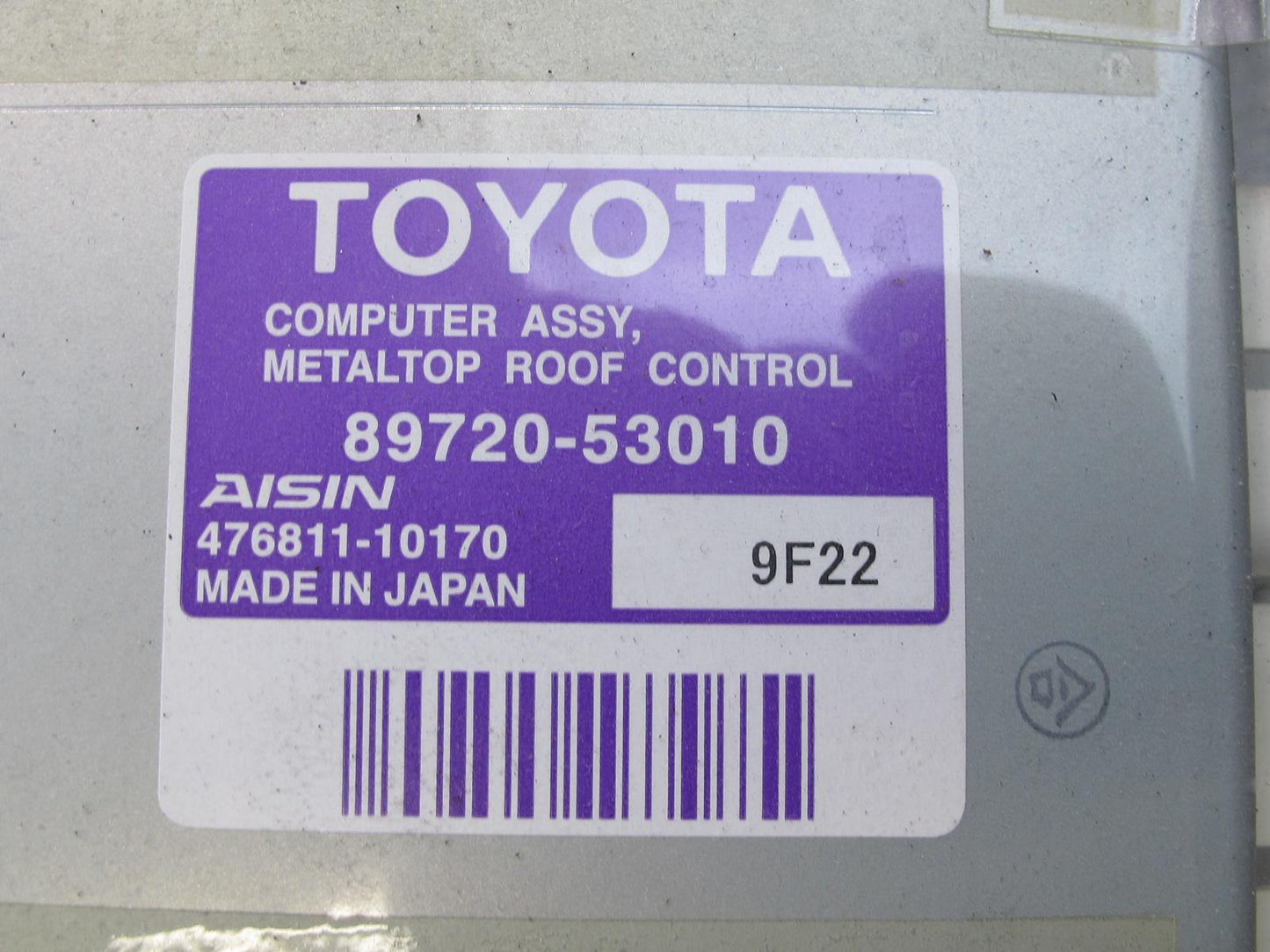 10-15 Lexus IS350 IS250 Convertible TOP Roof Control Module 89720-53010 OEM