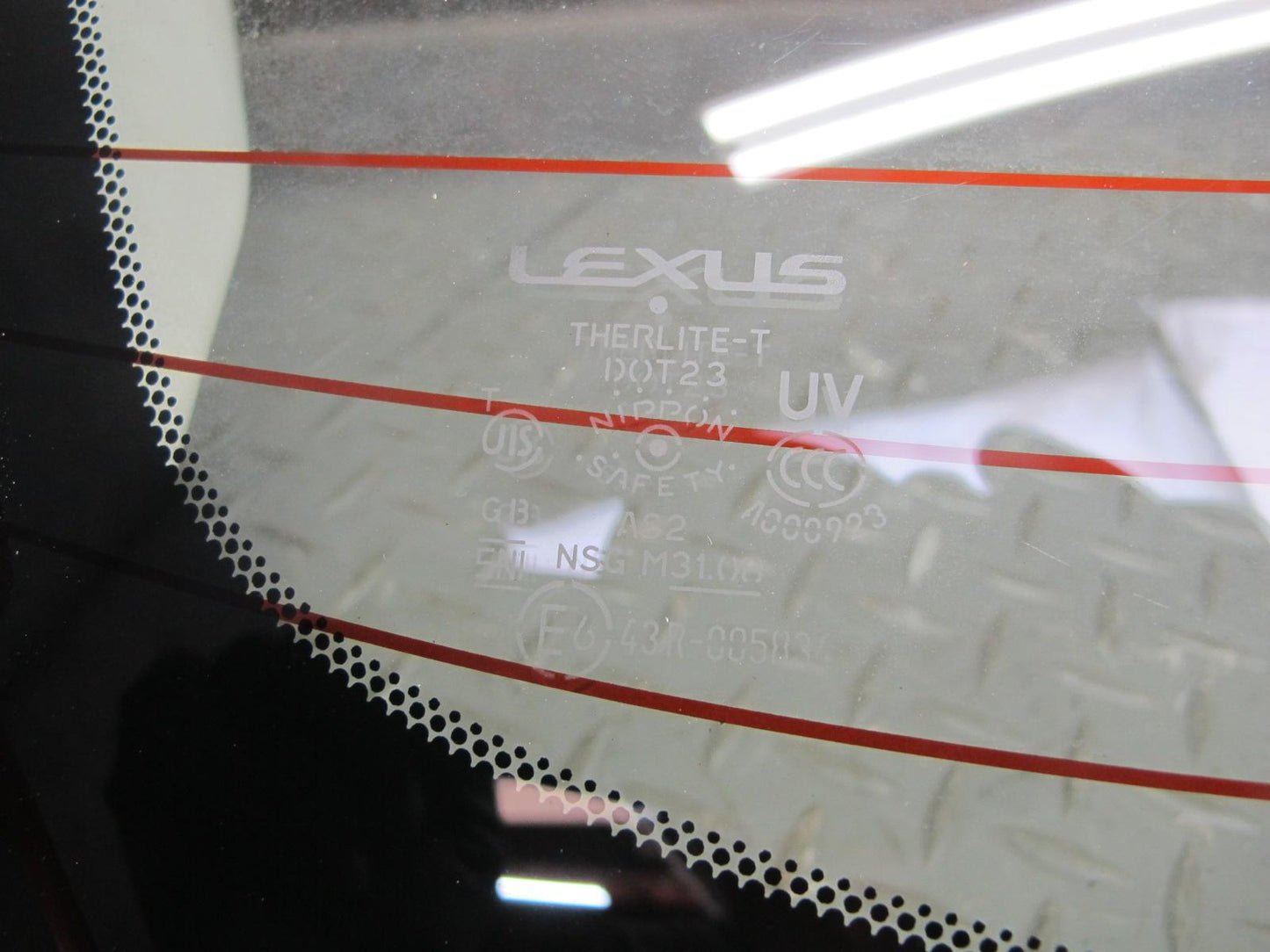 10-15 Lexus IS350 IS250 Convertible Rear Roof Back Glass Window RED Mica OEM