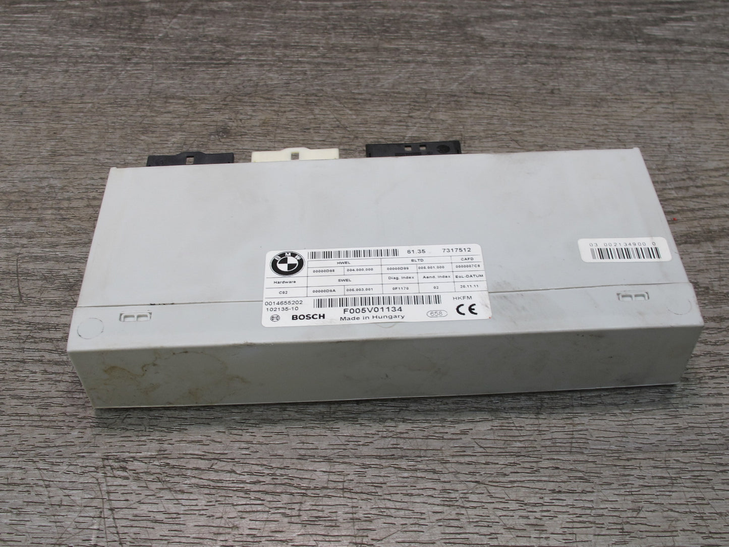 11-13 BMW F10 5-SERIES 550i Rear Trunk Function Control Module Unit 7317512 OEM