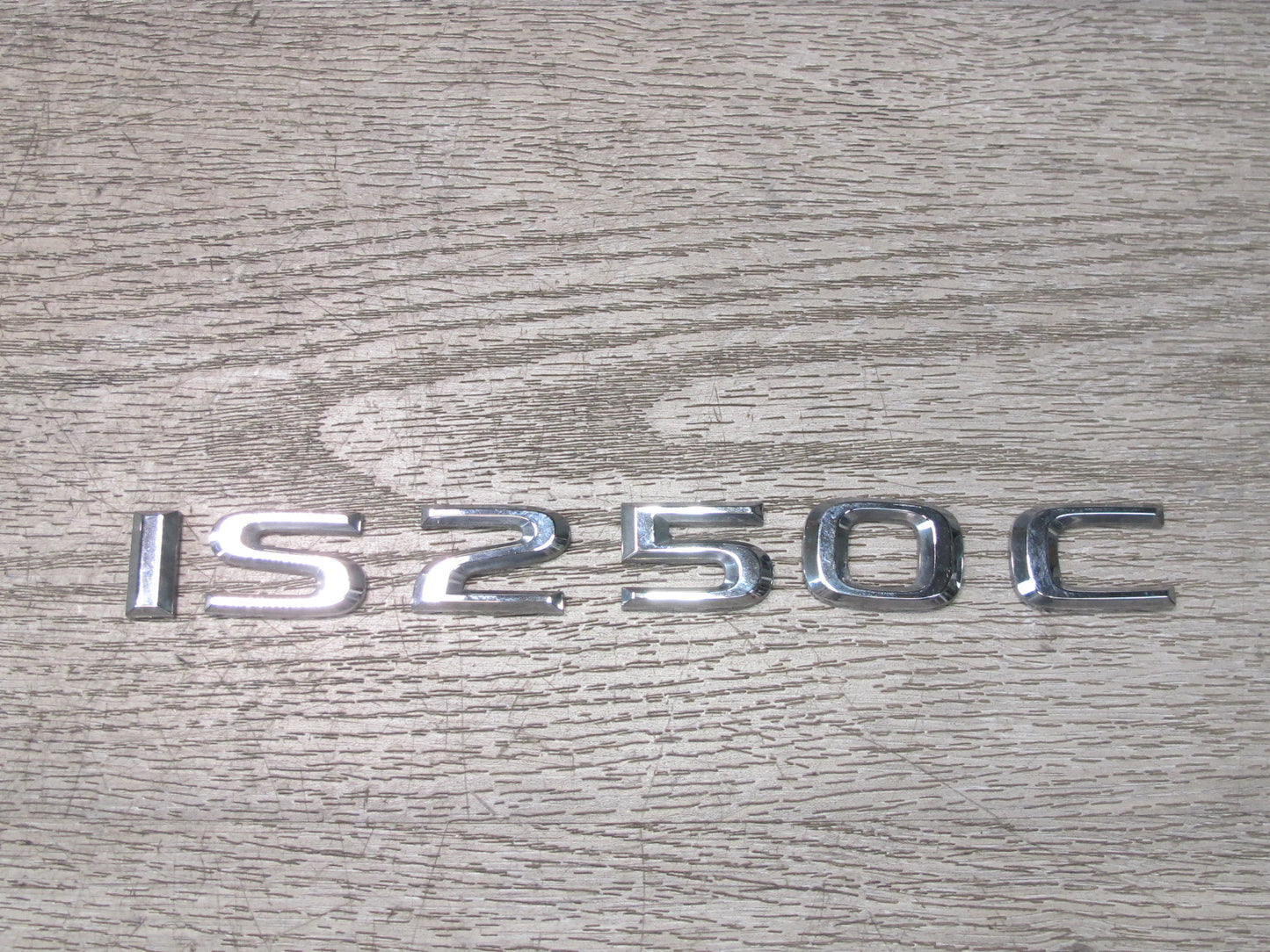 10-15 Lexus IS250 Convertible Rear Trunk Lid Emblem Logo Badge Chrome Set OEM
