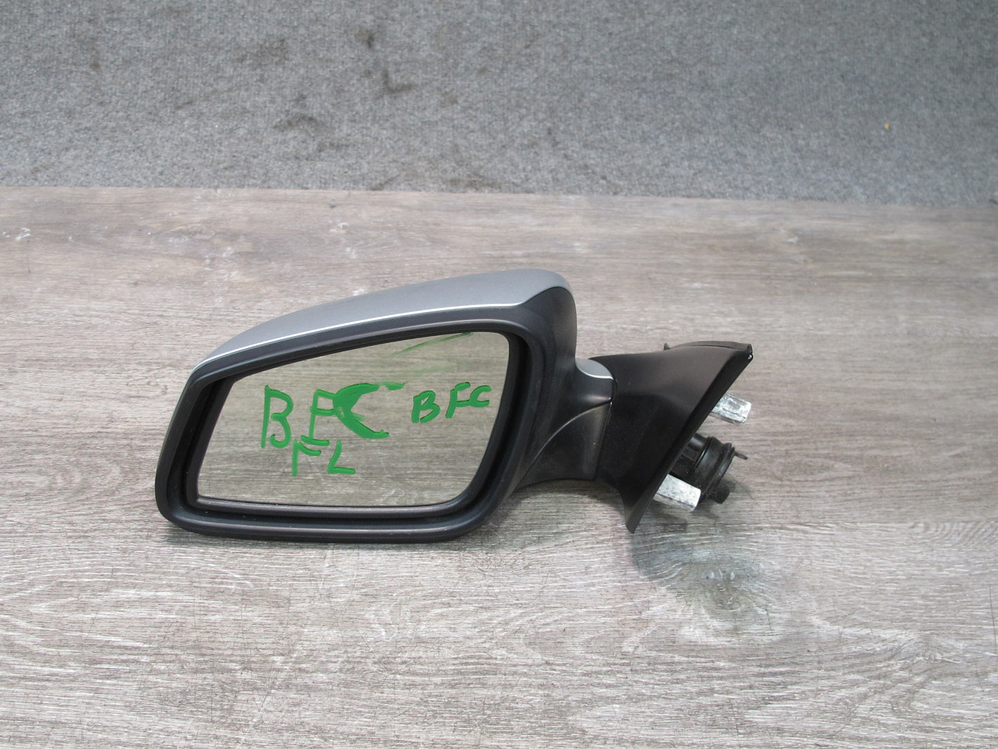 11-13 BMW F10 550i Left Door Exterior Side View Memory Mirror Silver OEM