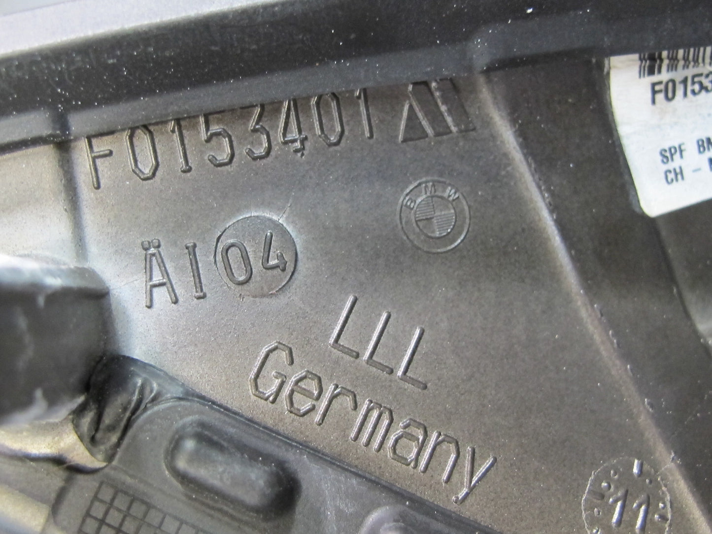 11-13 BMW F10 550i Left Door Exterior Side View Memory Mirror Silver OEM