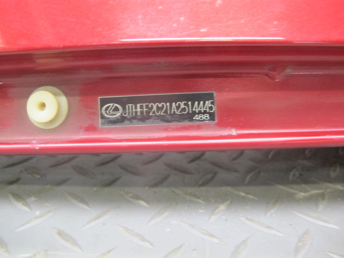 10-15 Lexus IS350 IS250 Convertible Front Right Fender Shell Panel Cover RED OEM