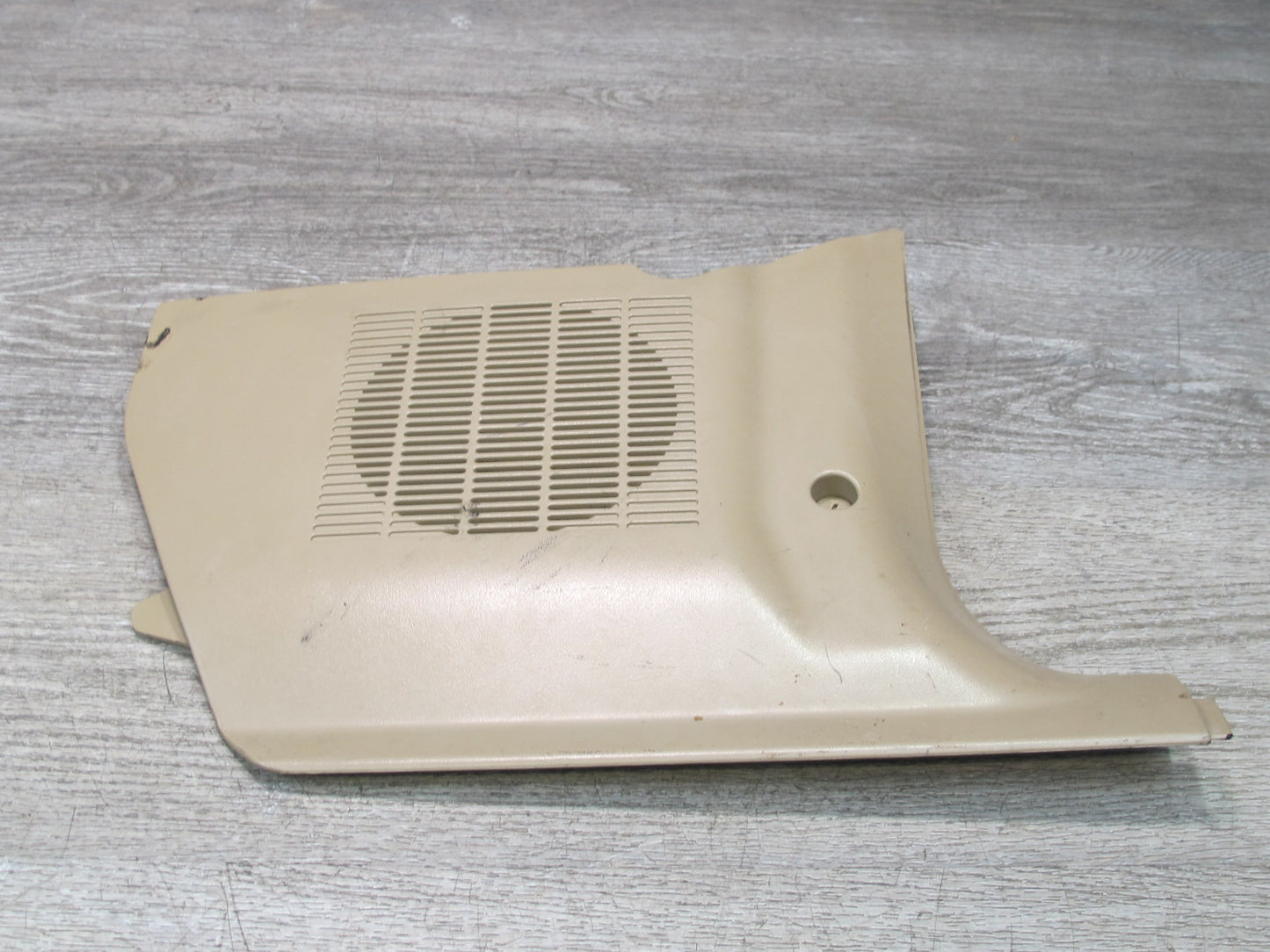 96-02 BMW E36/7 Z3 Right Passenger Side Kick Trim Speaker Cover Panel Beige OEM