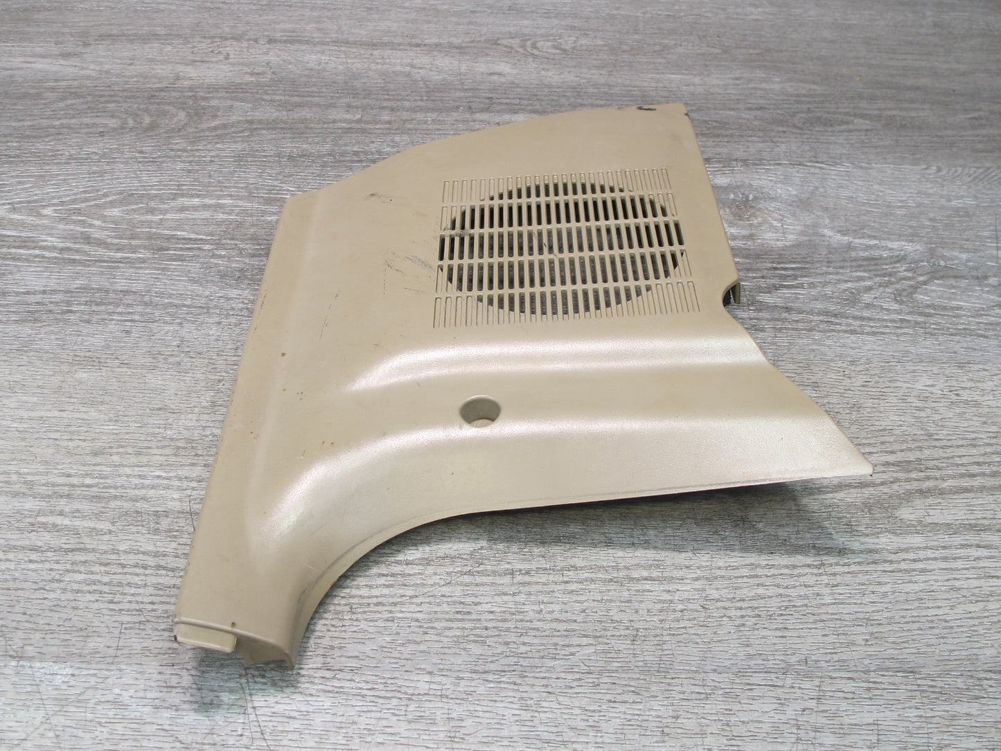 96-02 BMW E36/7 Z3 Right Passenger Side Kick Trim Speaker Cover Panel Beige OEM