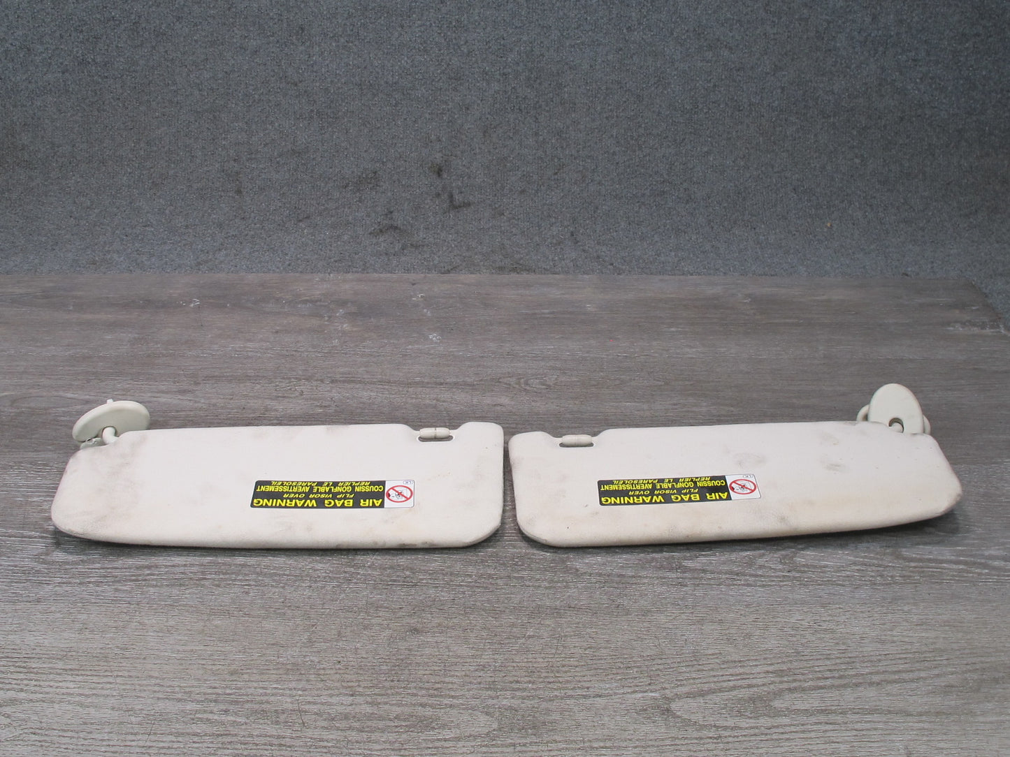 10-15 Lexus IS350 IS250 Convertible Front Left & Right Sun Visor Shade Ivory OEM