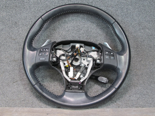 06-12 Lexus IS350 IS250 A/T Leather Steering w Switches & Paddles Black OEM