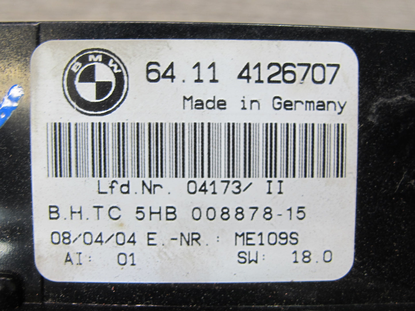 2001-2006 BMW E46 M3 3-SERIES A/C Heater Temperature Climate Control Switch