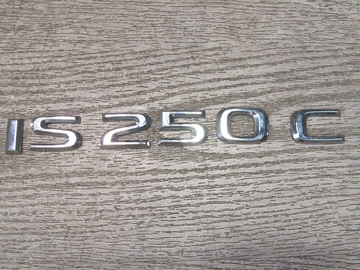 10-15 Lexus IS250 Convertible Rear Trunk Lid Emblem Logo Badge Chrome Set OEM