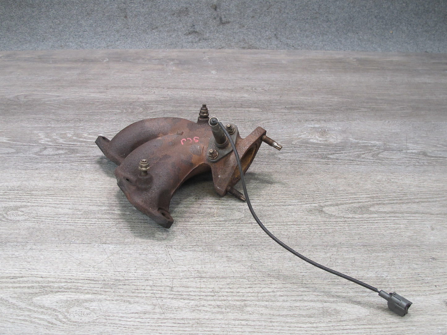 92-96 Lexus JZZ31L SC300 2JZGE Rear Exhaust Manifold w Sensor Assembly OEM
