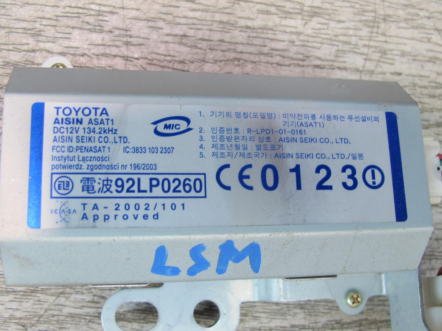 04-06 Lexus UCF30L LS430 Rear Trunk Luggage Smart KEY Oscillator 89993-50020 OEM