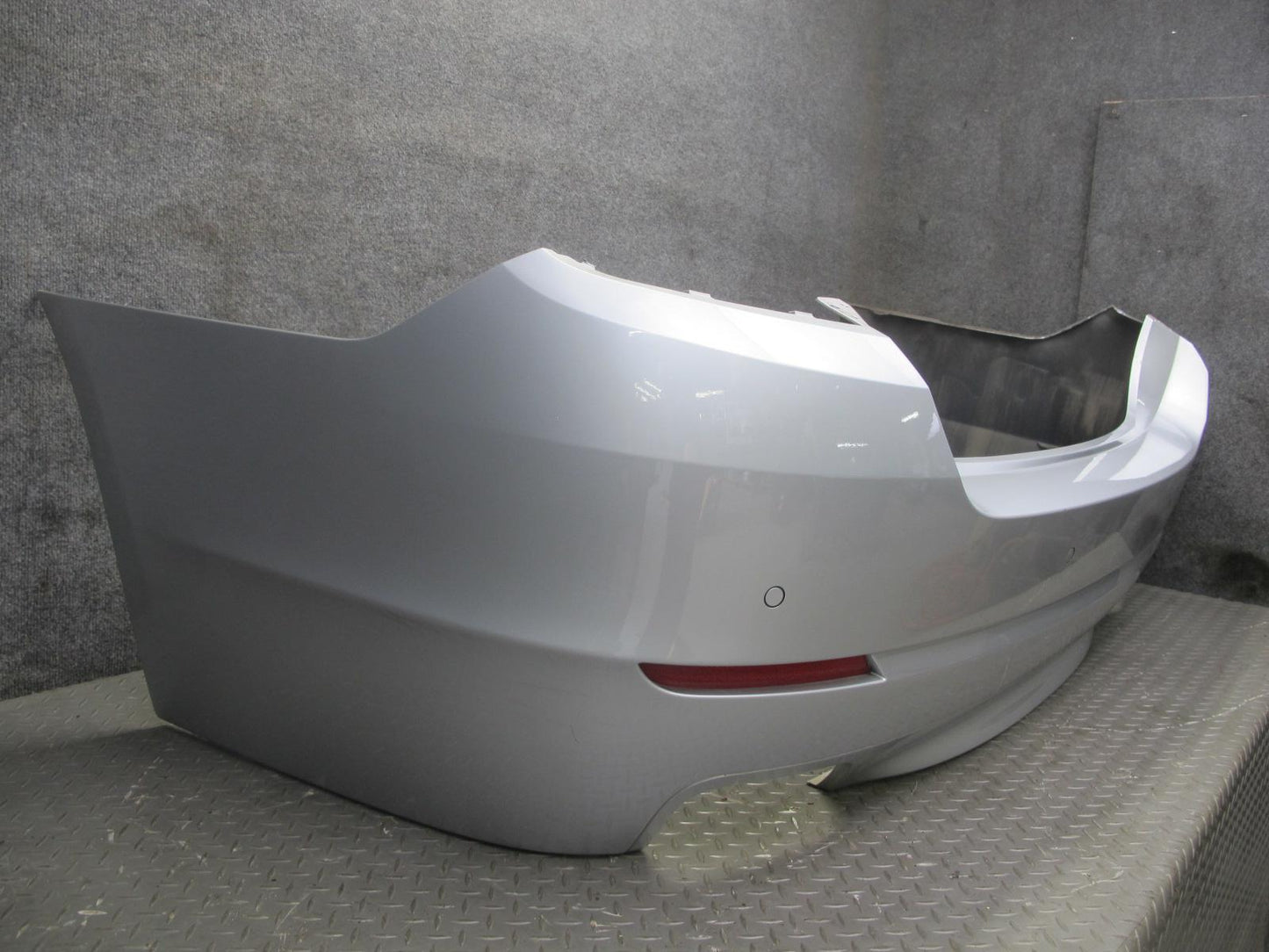 11-13 BMW F10 550i 550iX Rear Bumper Cover Titan Silver w PDC Sensors OEM