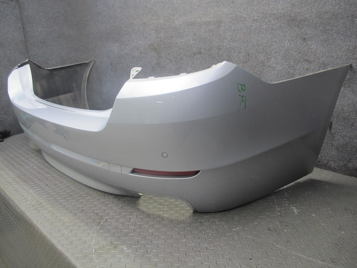 11-13 BMW F10 550i 550iX Rear Bumper Cover Titan Silver w PDC Sensors OEM