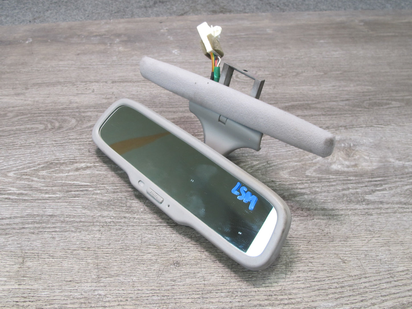04-06 Lexus LS430 Auto Dimming Interior Rear View Mirror Gray w Sun Visor OEM