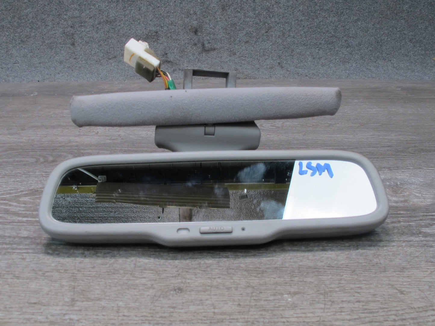 04-06 Lexus LS430 Auto Dimming Interior Rear View Mirror Gray w Sun Visor OEM