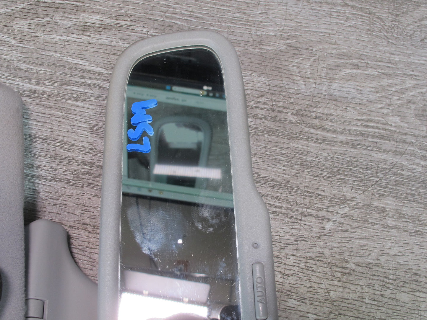 04-06 Lexus LS430 Auto Dimming Interior Rear View Mirror Gray w Sun Visor OEM