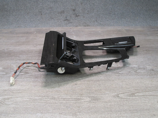 11-16 BMW F10 550i Front Center Console Wood Trim w CUP Holder & Ashtray OEM