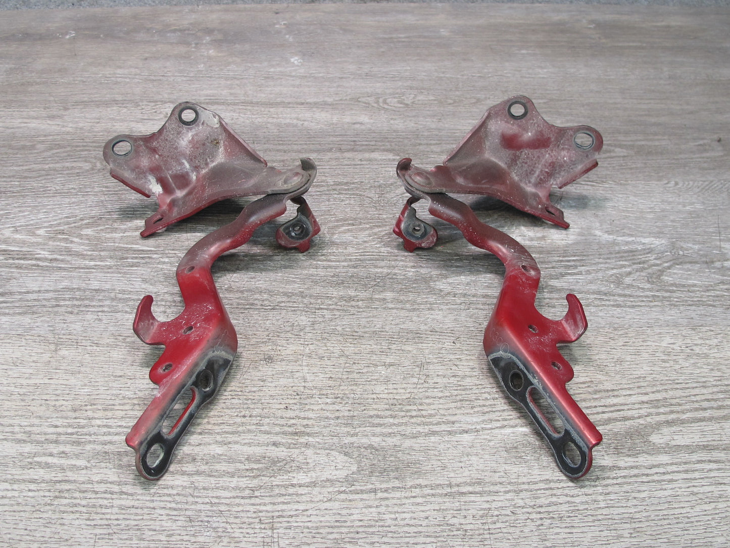 06-15 Lexus IS350 IS250 Set of 2 Front Hood Left & Right Hinge Support RED OEM