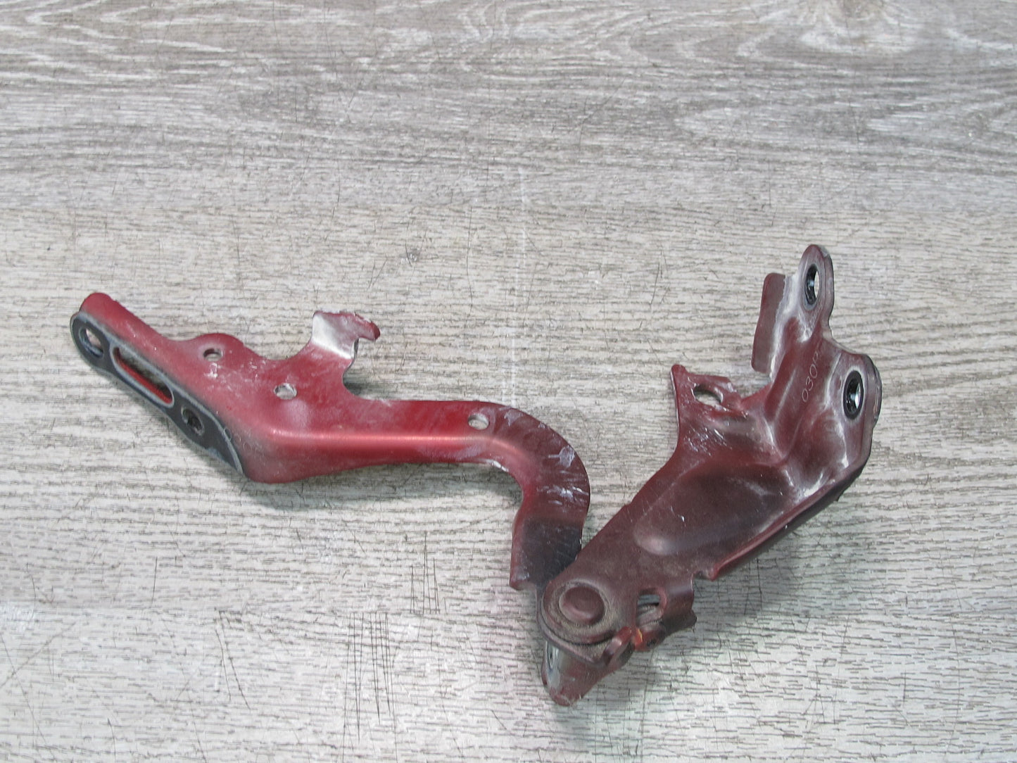 06-15 Lexus IS350 IS250 Set of 2 Front Hood Left & Right Hinge Support RED OEM