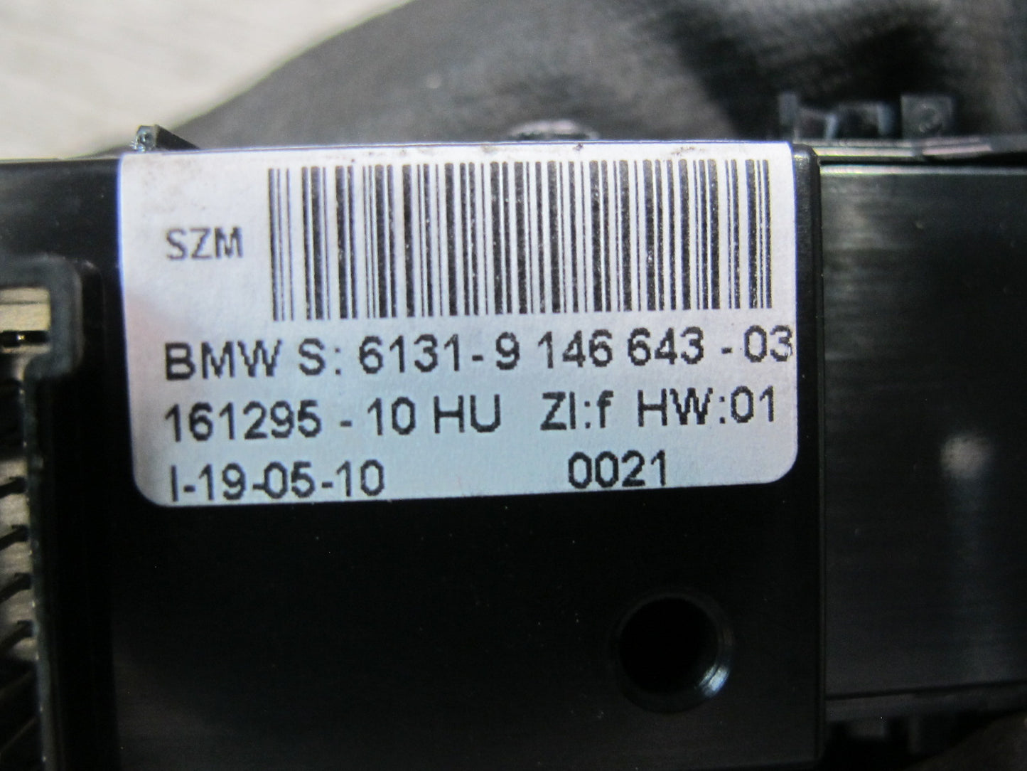 09-16 BMW E89 Z4 Convertible TOP Roof Heated Seat Switch Panel 9146643 OEM