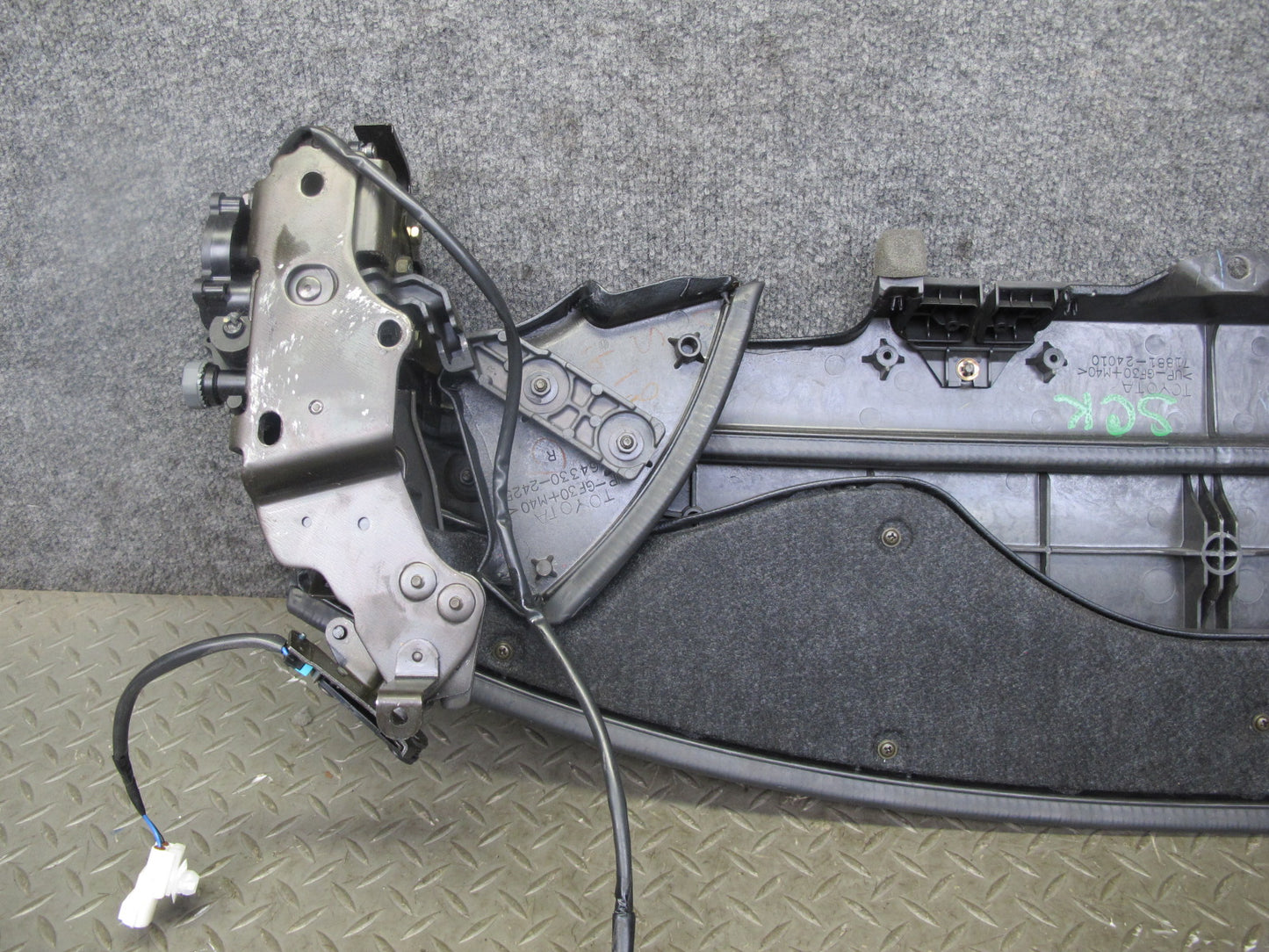 02-10 Lexus Z40 SC430 Rear Package Tray Flap Cargo Deck Cover Panel w Hinge OEM
