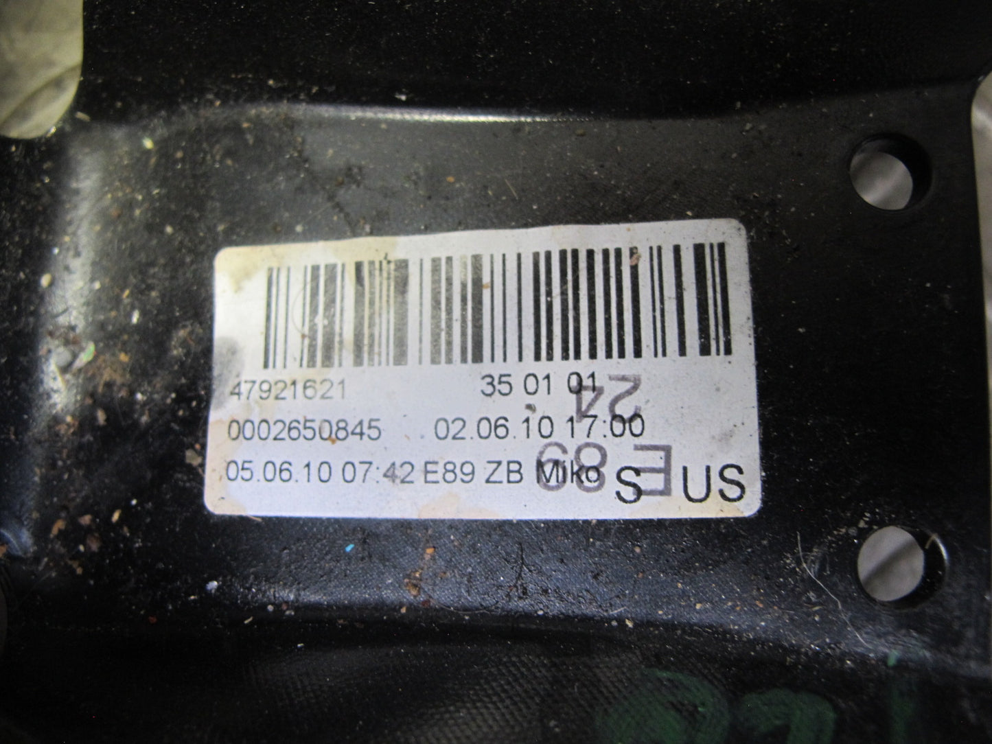 09-16 BMW E89 Z4 Center Console Trim Cover Panel Black OEM