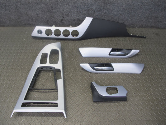 11-16 BMW E89 Z4 Dash Door Console Trim Bezel Panel Brushed Aluminium Set OEM
