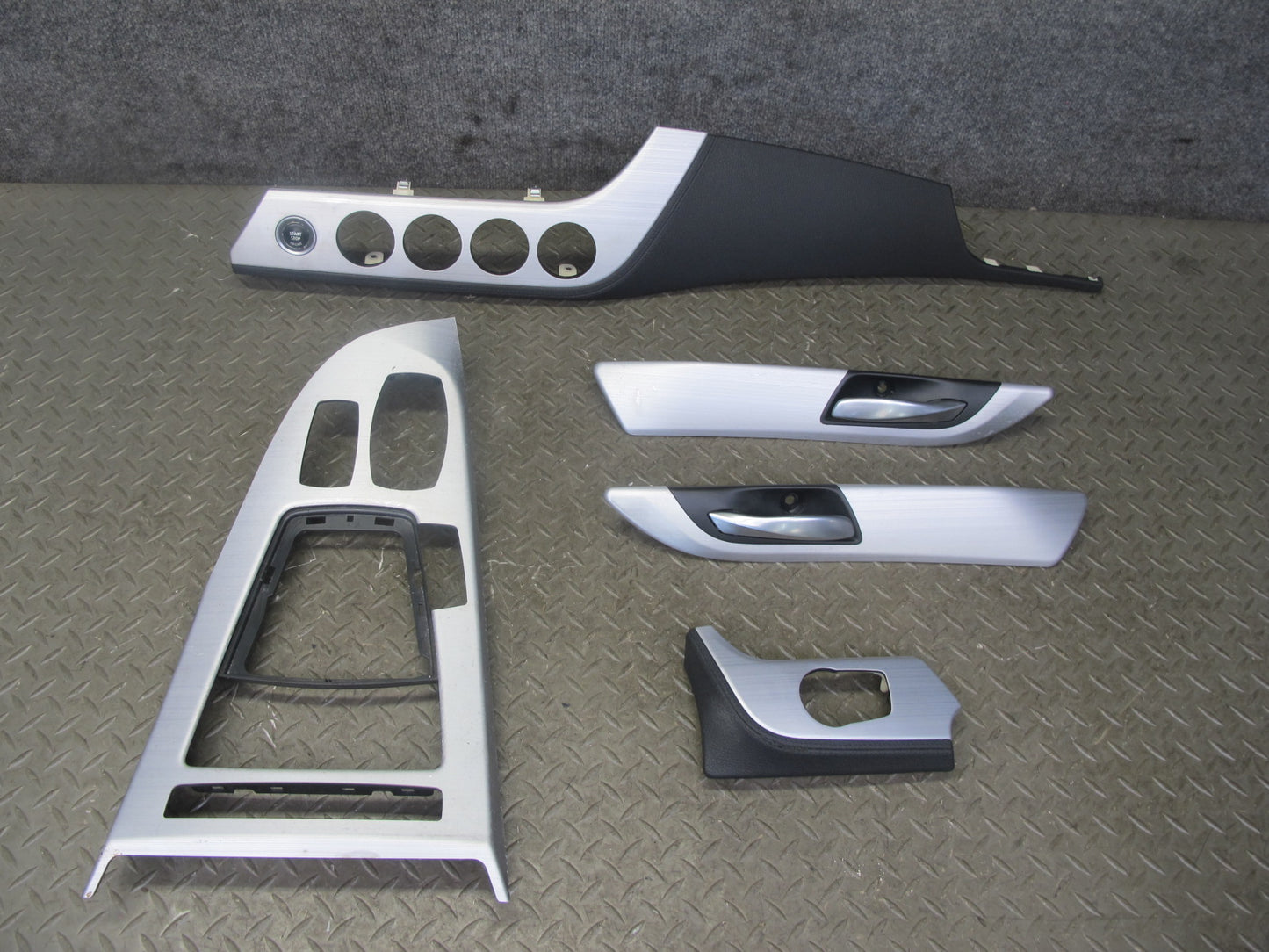 11-16 BMW E89 Z4 Dash Door Console Trim Bezel Panel Brushed Aluminium Set OEM