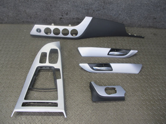 11-16 BMW E89 Z4 Dash Door Console Trim Bezel Panel Brushed Aluminium Set OEM